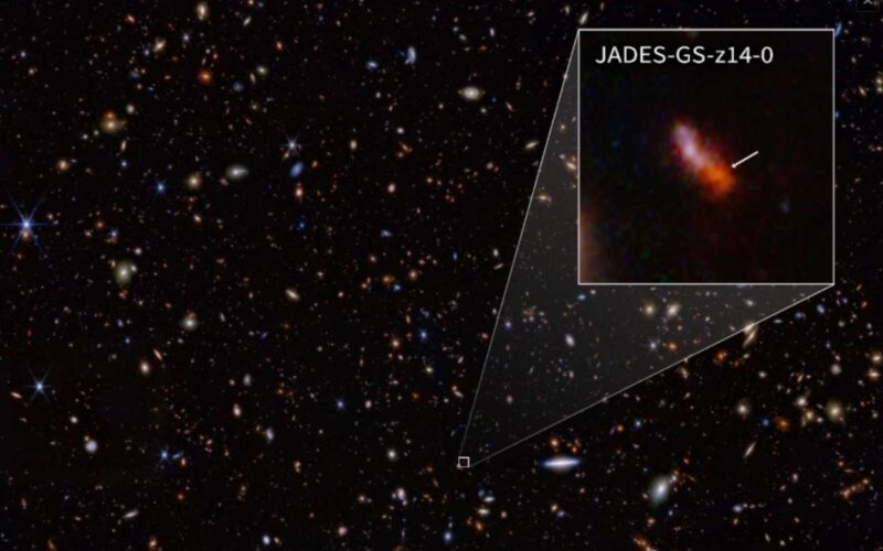 Rilevate quantità inaspettate di ossigeno nella galassia Jades-Gs-z14-0