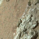 La roccia marziana, ribattezzata "a macchia di leopardo" - Foto NASA/JPL-Caltech/MSSS